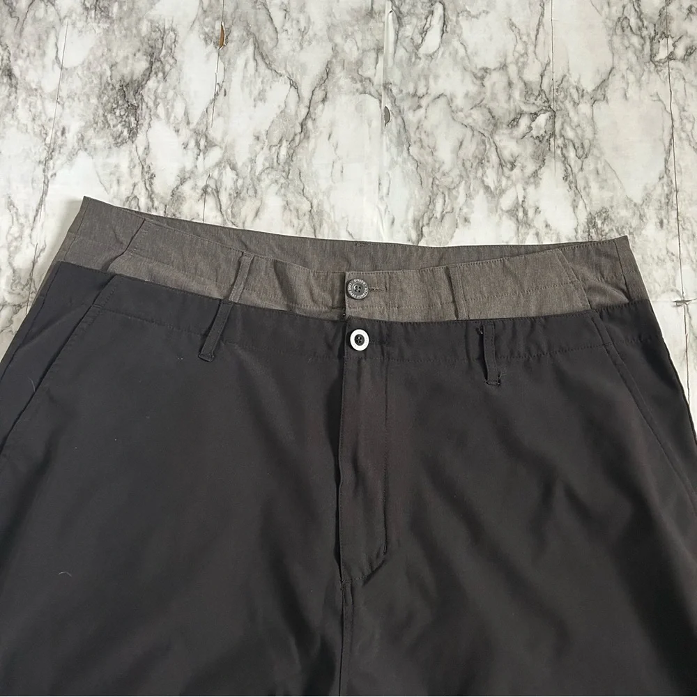 Dixxon | men’s size 44 performance golf shorts lot of 2 shorts black and gray - Picture 2 of 14